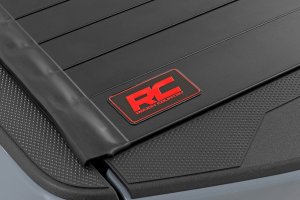 Nissan Frontier Hard Roll Up Bed Cover - Rough Country - Sleek Flush, Low-Profile Design - Matte Black - '22-'25